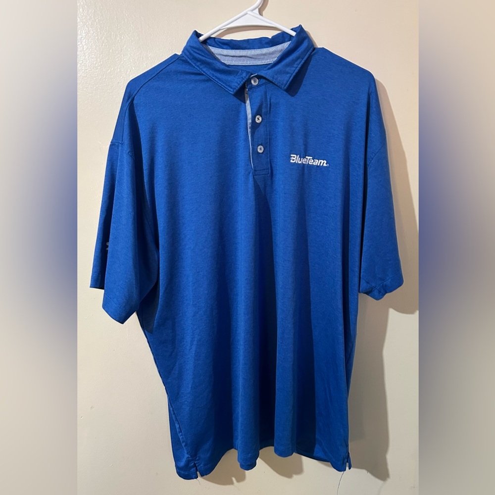 Vansport Men’s Polo Shirt Size XL Blue Dri-Fit Short Sleeve Exercise Golf Casual